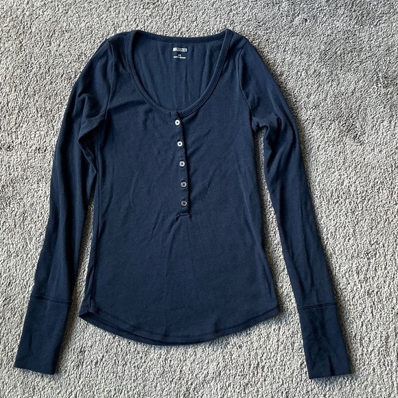 Hollister ribbed Henley top - Picture 1 of 2